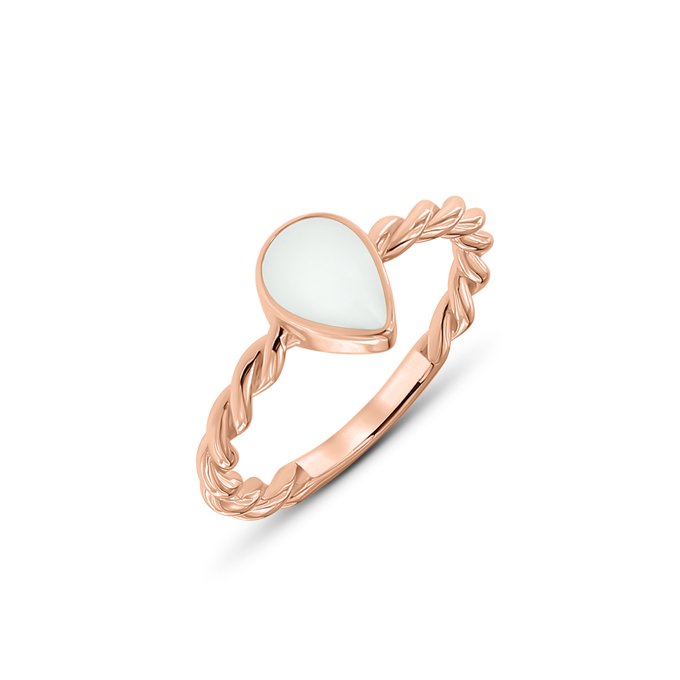 Turning Droplet | Moedermelk Ring massief