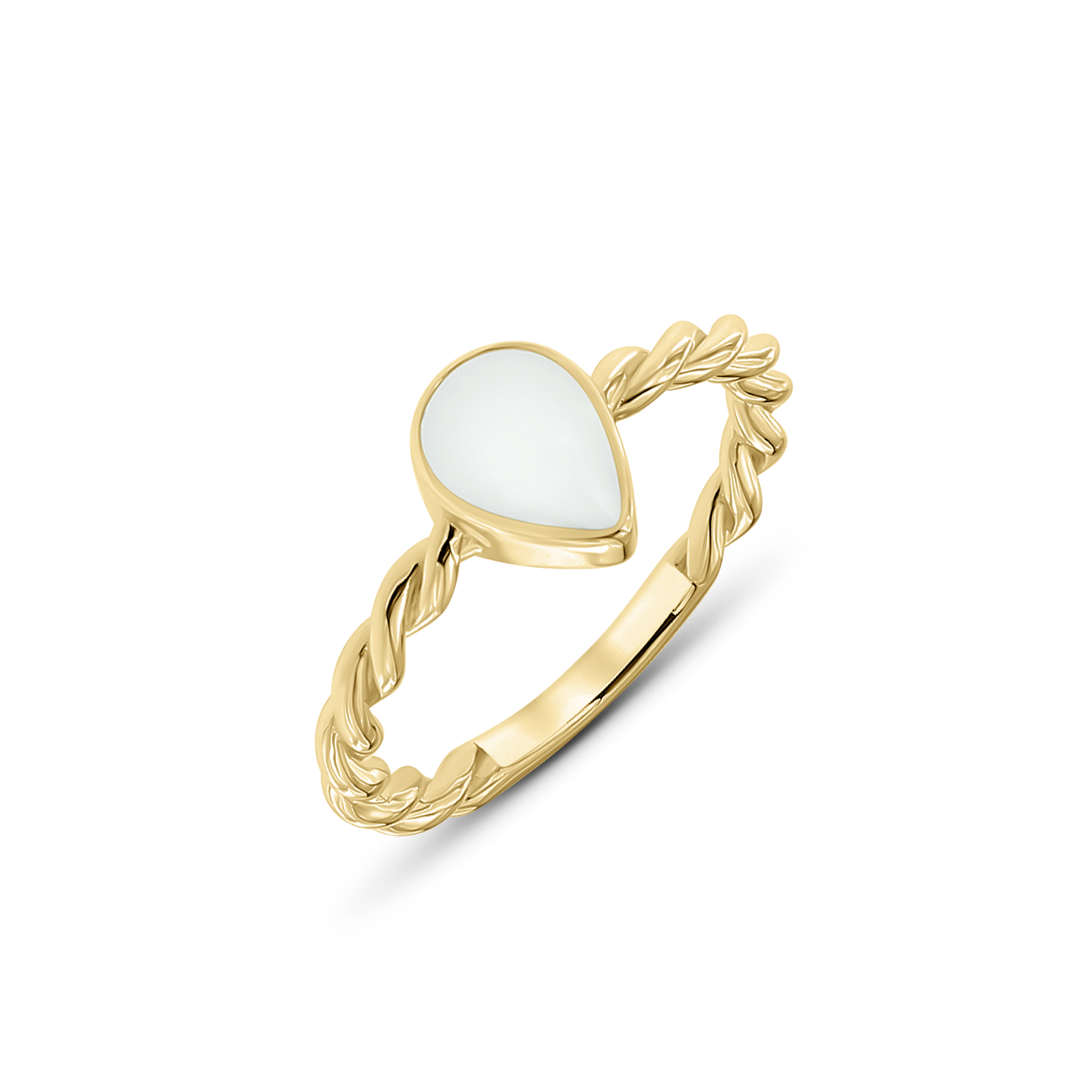 Turning Droplet | Moedermelk Ring massief