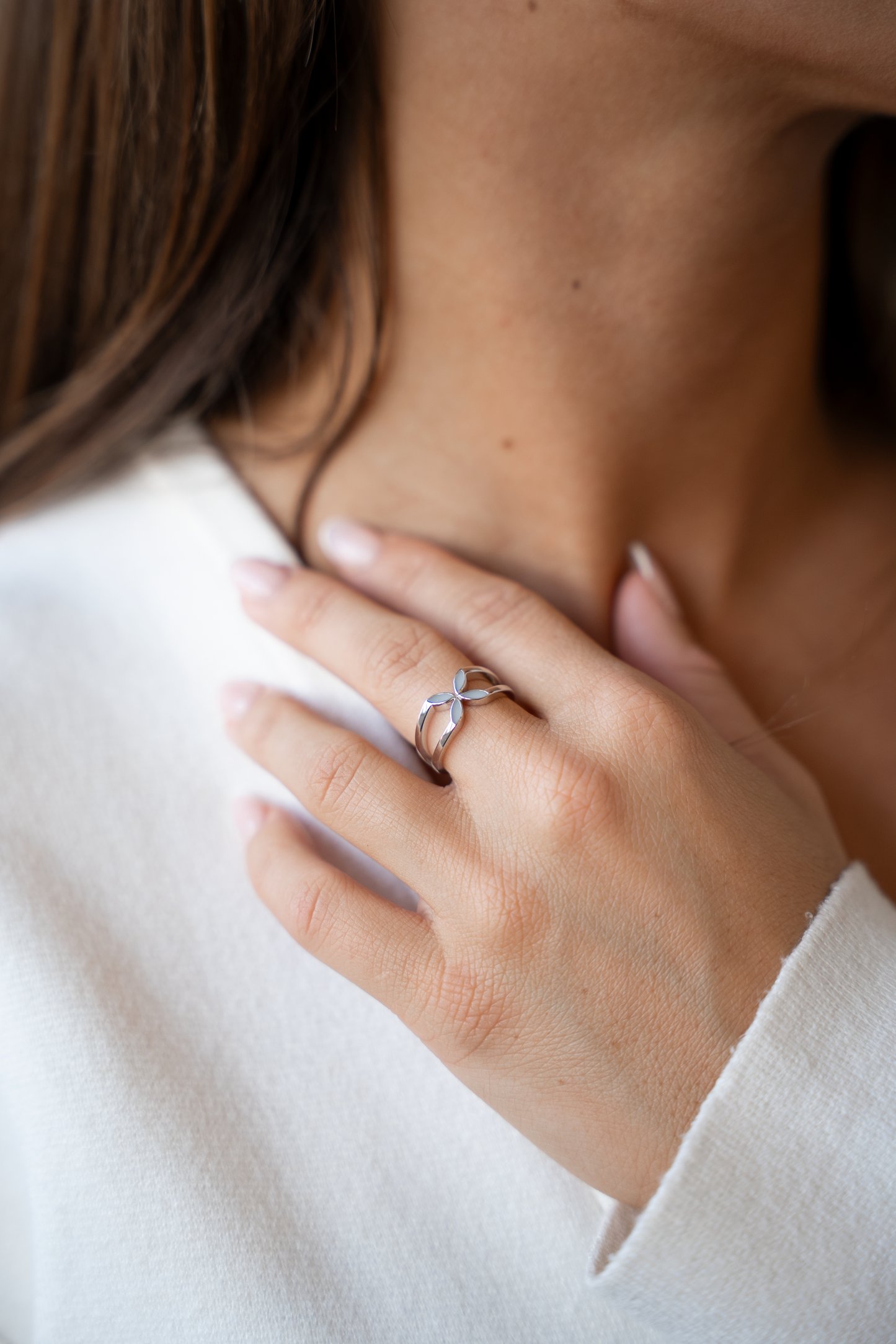Fleur | Moedermelk Ring Zilver