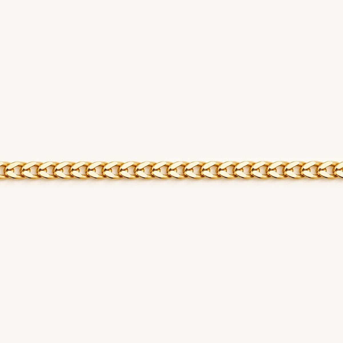 Stevige ketting van glanzend geel goud, ideaal voor een uitgesproken accent